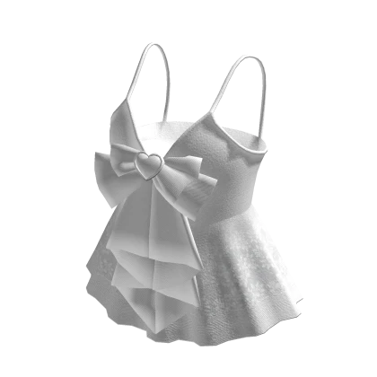 White Cute Doll Lace Top Bow Y2K