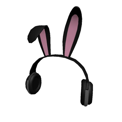 Black Bunny Ear Headphones