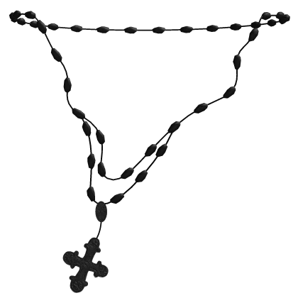 Old Relic Cross Rosary Necklace