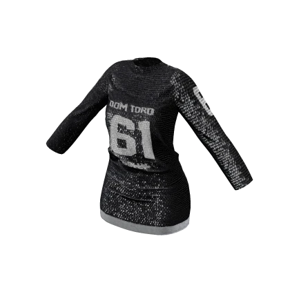 Sequin Jersey Dress (Black)