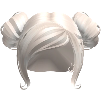 Lilie's cute plump double buns in platinum blonde