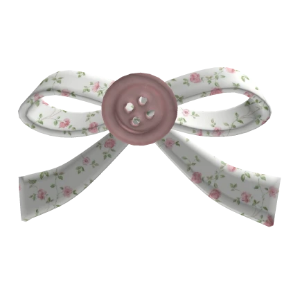 cottage pink floral bow with pink button