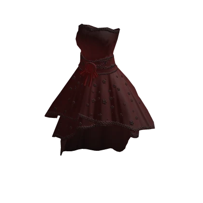 ♾️ Red victorian bloom dress
