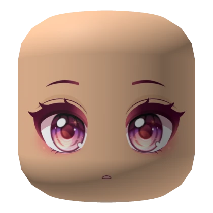 Pink Purple Anime Sparky Surprised Starry Eyes