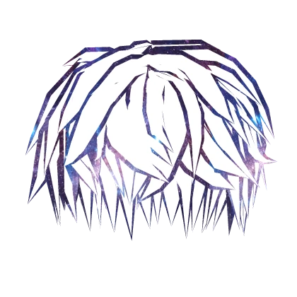 White Galaxy Fluffy Messy Boy Hair