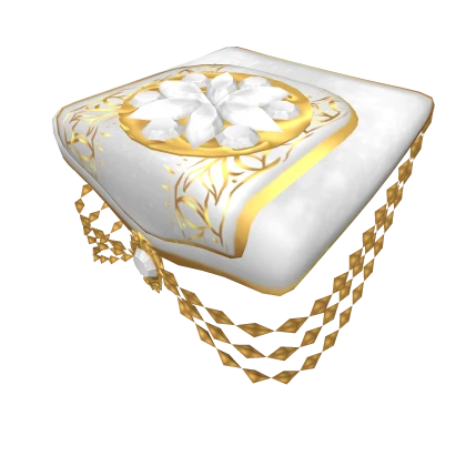 1.0 Royal shoulder pad (left) - white/gold