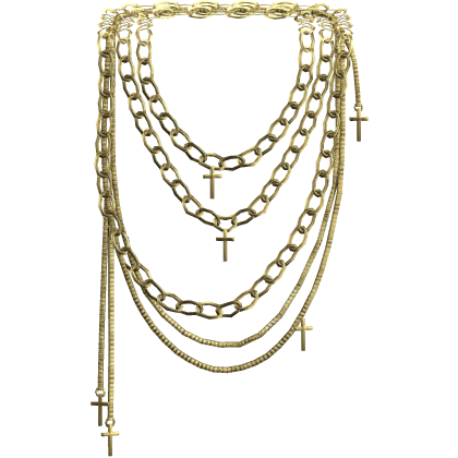 Layered Gold Cross Chain Necklace 1.0