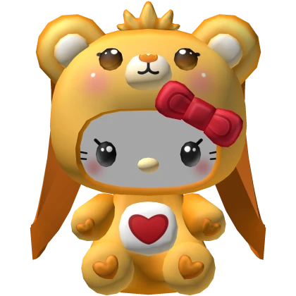 ꒰ cute orange love kitty bear backpack 3.0 ♡꒱