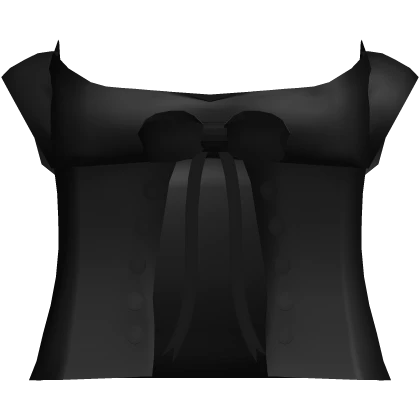 cute little open top with bow in black