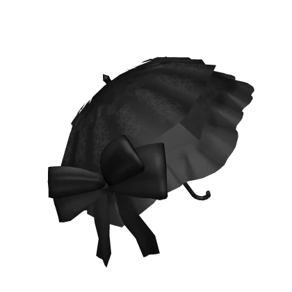Victorian Ruffled Parasol - Black