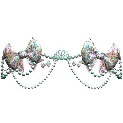 Tokidoki Gyaru Waist Bows Pearls Tiara Y2K Kawaii