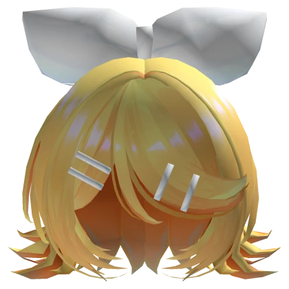 Rin Kagamine vocaloid blonde short bow cute