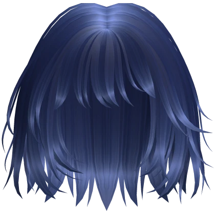  short thick messy anime hair blue