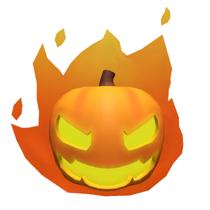 Floating Flaming Pumpkin Head