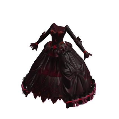 ✨Victorian Gothic Rose Bloom Ball Gown-Red