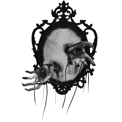 Horror Mirror With Eye Arms Black
