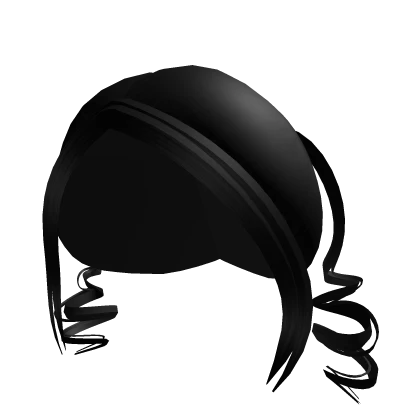 ୨♡୧ Cute baby mini swirly curly pigtails in black