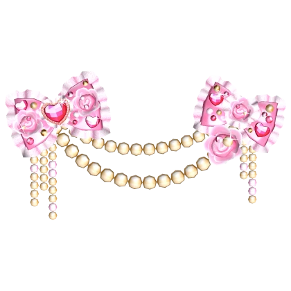 Hime Gyaru Rose Pearls in Pink and Gold