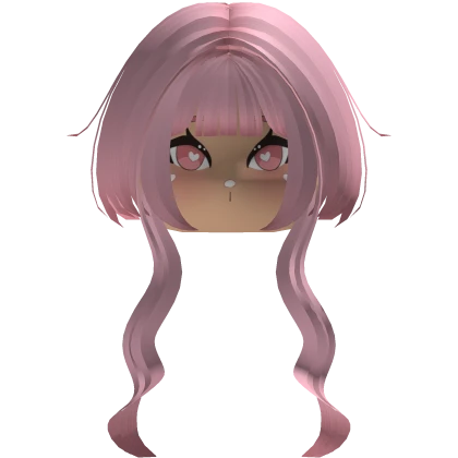 Kawaii Pink Hair w/ Face