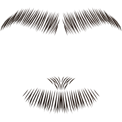 Brown Thin Mustache and Goatee