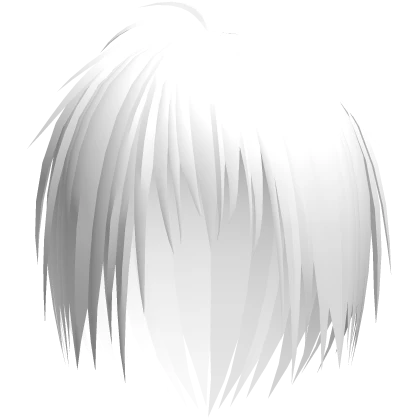 White Wispy Spiky Messy Emo Hair