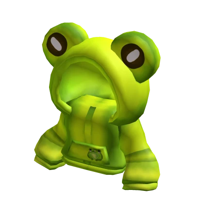 frog hoodie in green