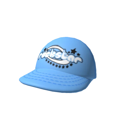 Light Blue Fitted Rockstar Cap