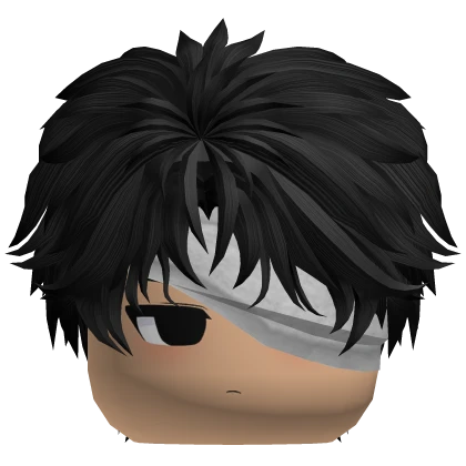 Fluffy Messy Boy Hair w/ Bandage