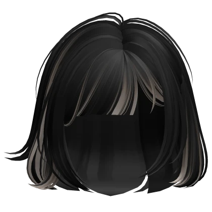 Two-Tone Short Messy Anime Bob (Black & Beige)