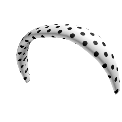 Polka Dot Headband - Black/White