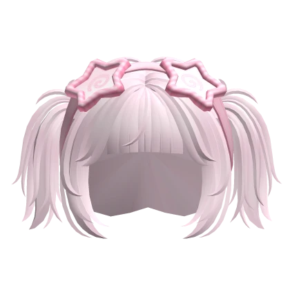♡ light pink messy pigtails + cute star goggles