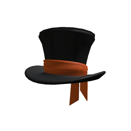 Black Top hat with Orange Ribbon