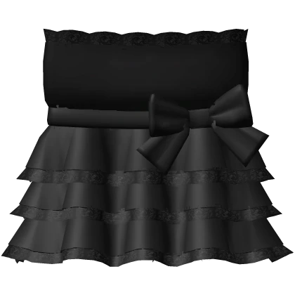  † : black lace ruffled lita dress w big bow (3.0)