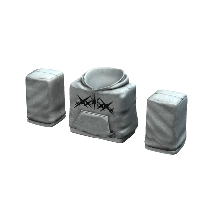 Y2K White Hoodie Layered 1.0 R15
