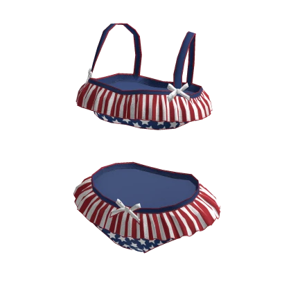 ⭐ Stars and Stripes Ruffle Bikini