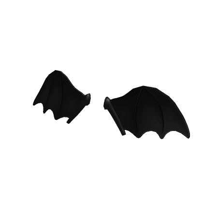 Large Black Bat Wings