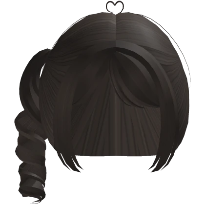 ☆ K-pop shoujo adorable ash side curly ponytail