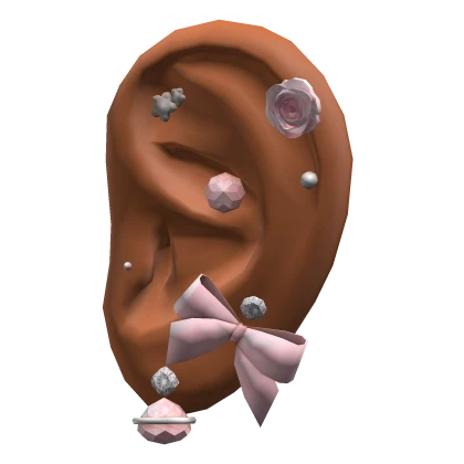 Coquette Ears w Piercings Pink