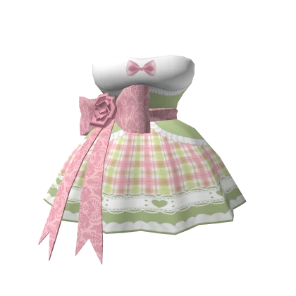 🎀Chibi Doll Romantic Cottage Green Dress