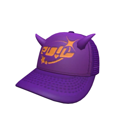 EV!L HORNED CAP -- PURPLE / ORANGE