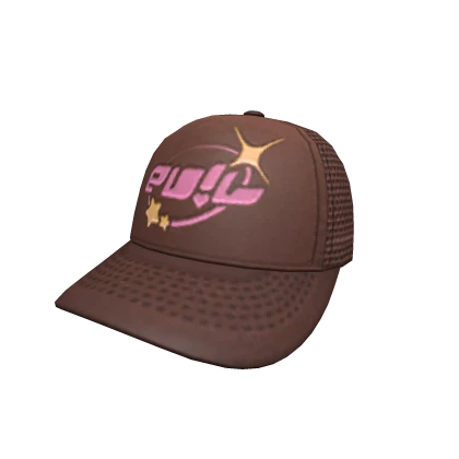 EV!L TRUCKER CAP -- BROWN / PINK