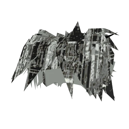 Grey Animated Glitch Scene Hair