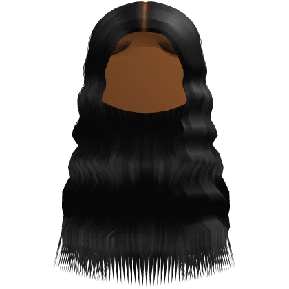Beach Wave Curly Scalp Hair in Black