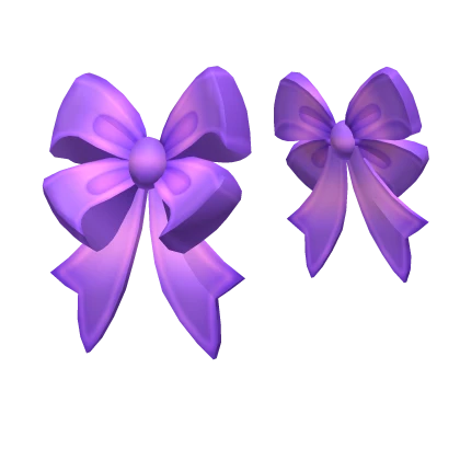 Soft Vibrant Hair Bows in Purple