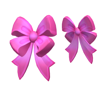 Soft Vibrant Hair Bows in Hot Pink