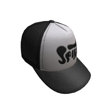 BACKWARDS SPIRIT TRUCKER CAP -- BLACK / WHITE