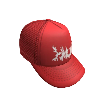 BACKWARDS HAUNT TRUCKER CAP -- RED