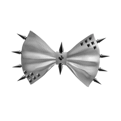 scene emo studded white bow