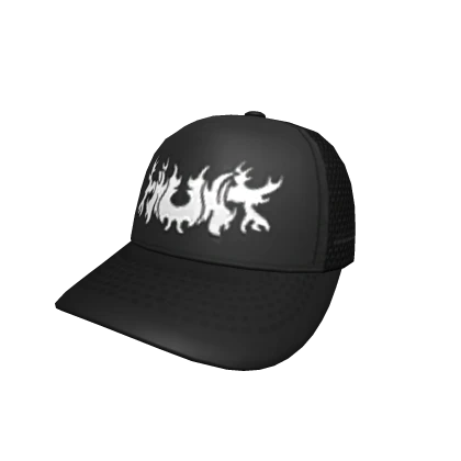 HAUNT TRUCKER CAP -- BLACK / WHITE