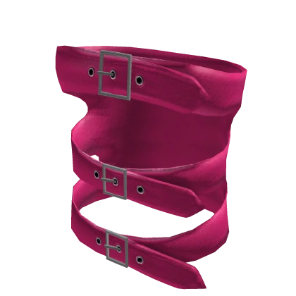 Belt Buckle Y2K Top in Pink